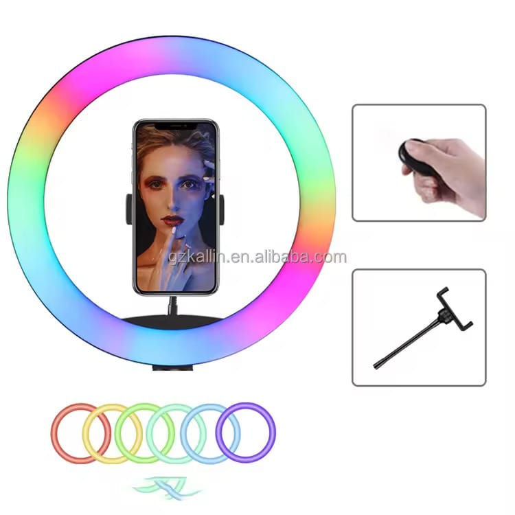 MJ33 RGB LED Soft Ring Light Providing Bright Illumination With Adjustable Colors