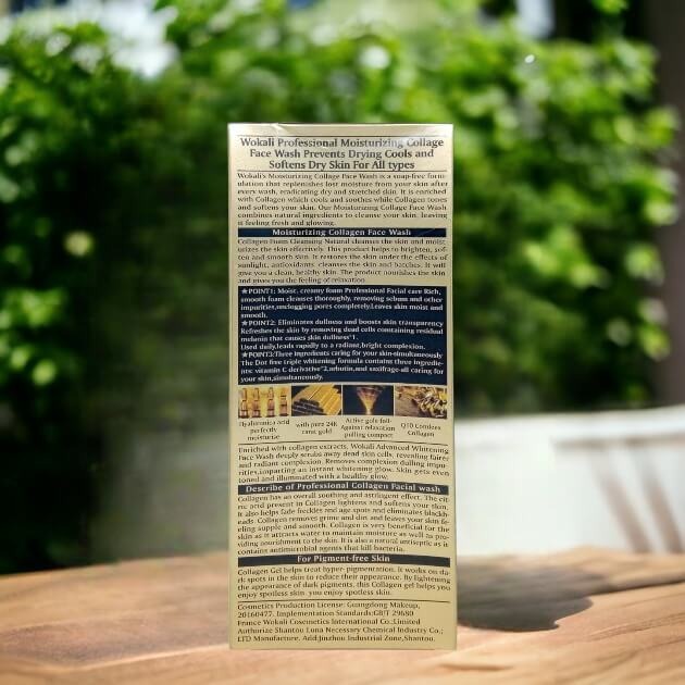 Wokali Collagen Anti Aging And Anti Acne Facial Wash Providing Gentle Care Smooth Application - 120ML